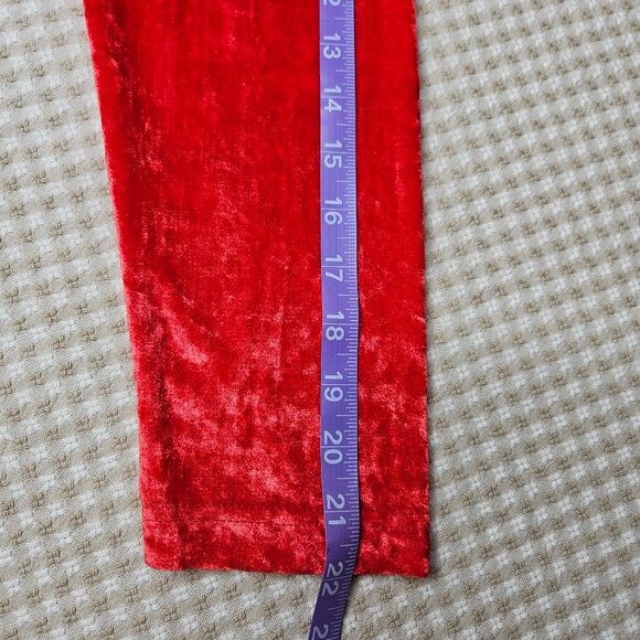 Cassini 80s Classic Orange Crushed Velvet Scoop Neck Funky Fun Festive Blouse - Picture 8 of 8